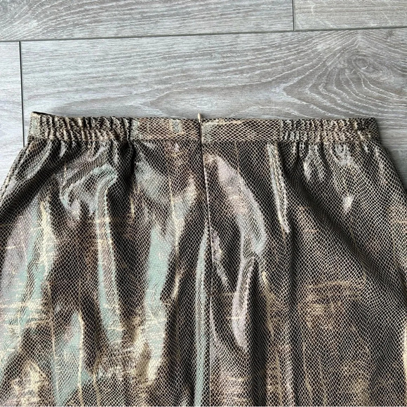 Vintage Jesse Ryan  Shimmer Snakeskin Pattern Midi A Line Skirt - Picture 11 of 11